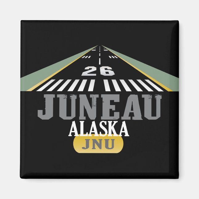 Juneau Alaska - Flygbanan Magnet (Framsidan)