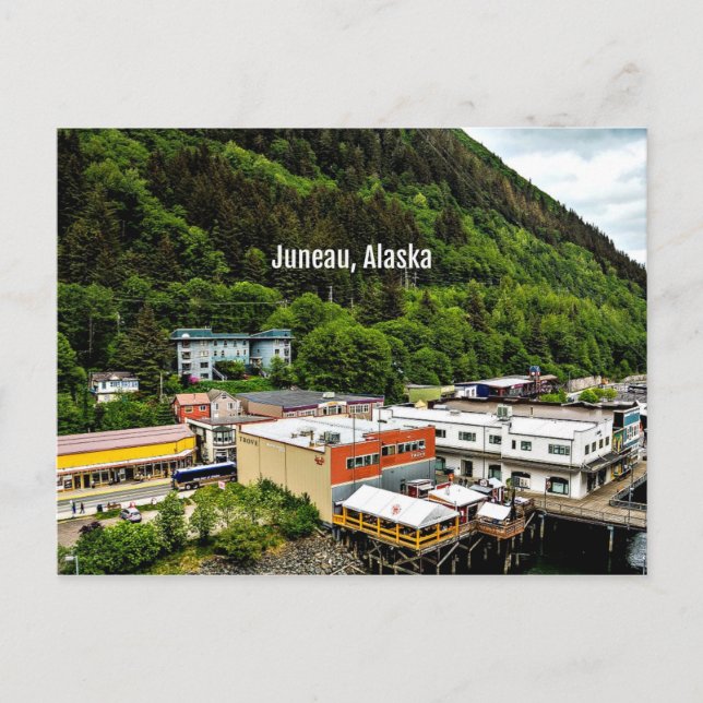 Juneau, Alaska, fotografi av staden Vykort (Framsida)