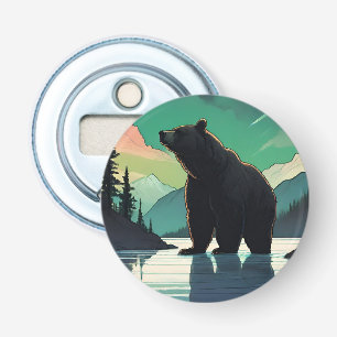 Juneau Alaska grizzly björn aurora norra ljus Flasköppnare