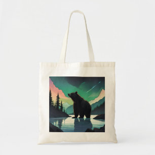 Juneau Alaska grizzly björn aurora norra ljus Tygkasse