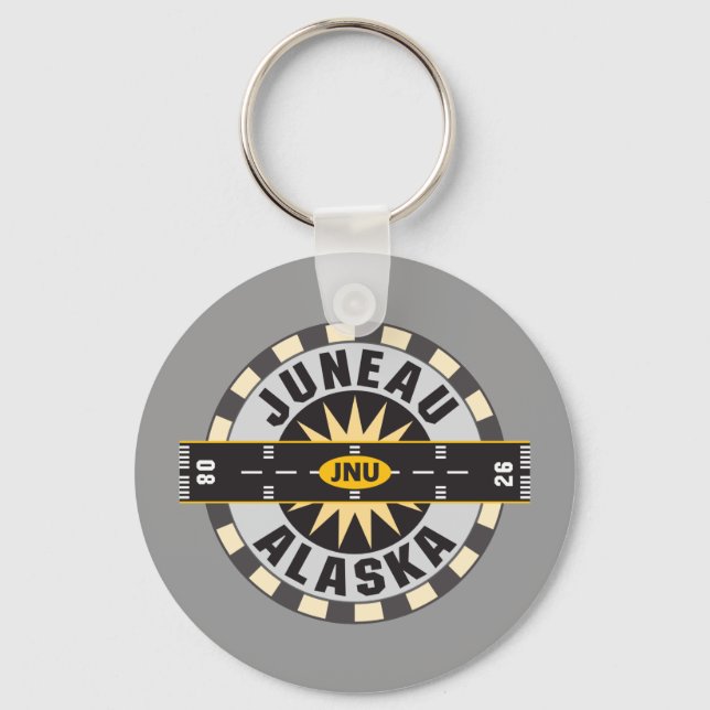 Juneau Alaska JNU Airport Nyckelring (Framsida)