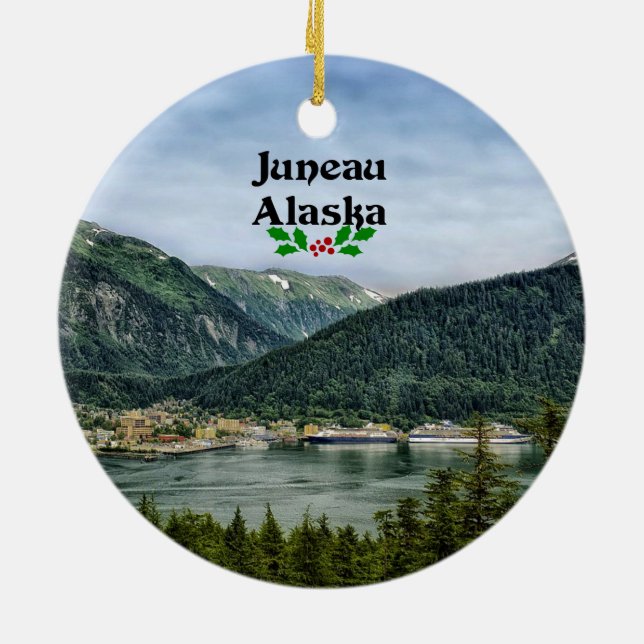 Juneau, Alaska, juldesign Julgransprydnad Keramik (Baksidan)