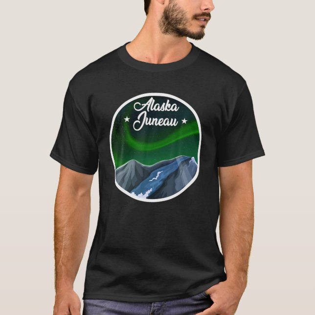 Juneau Alaska norra Ljus T Shirt (Framsida)