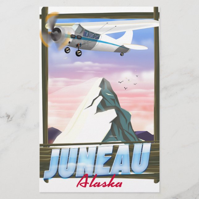 Juneau Alaska resebilagaffiche Brevpapper (Framsida)