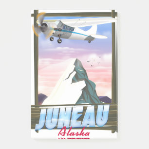 Juneau Alaska resebilagaffiche Post-it Block