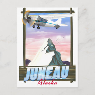 Juneau Alaska resebilagaffiche Vykort
