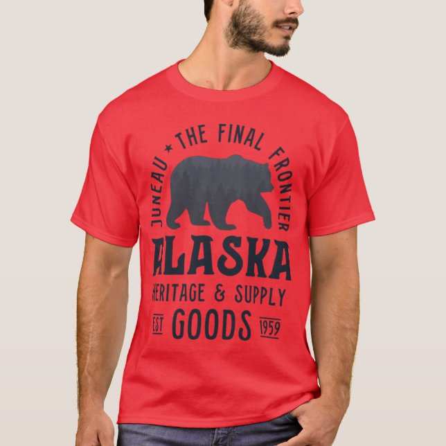 Juneau Alaska Shirt Bear The Final Frontier Family T (Framsida)