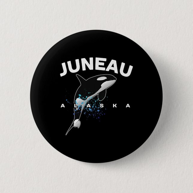 Juneau Alaska Späckhuggare Valutflyktning Camping  Knapp (Framsida)