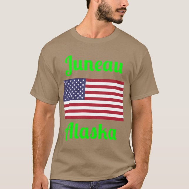 Juneau Alaska Stylish Prints2 T Shirt (Framsida)