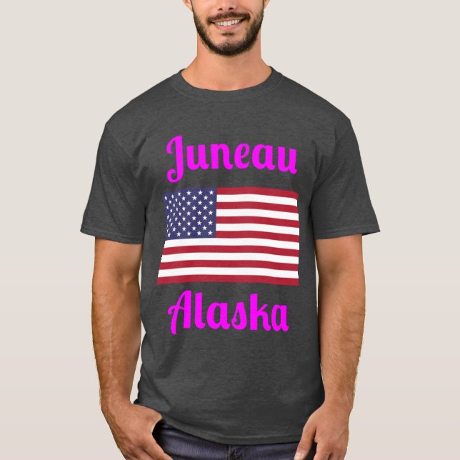 Juneau Alaska Stylish Prints T Shirt (Framsida)