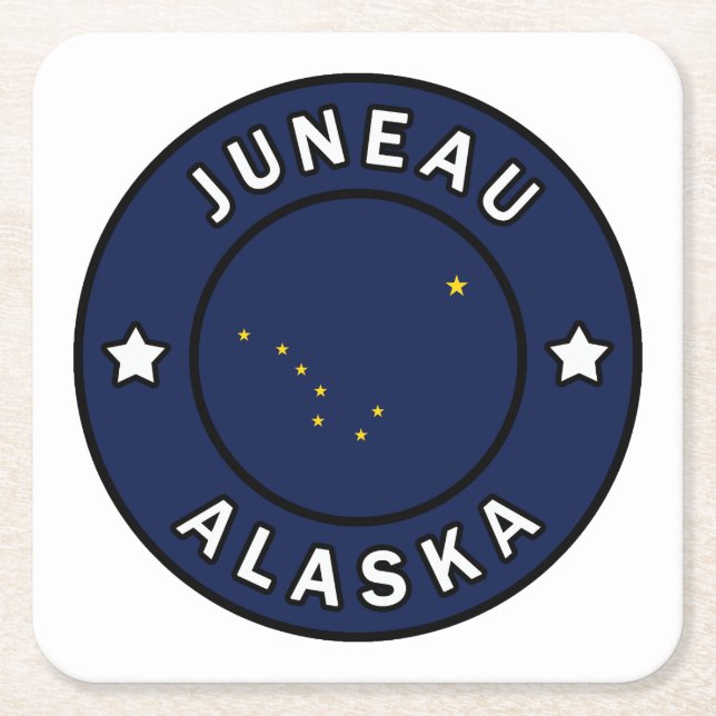 Juneau Alaska Underlägg Papper Kvadrat (Framsidan)