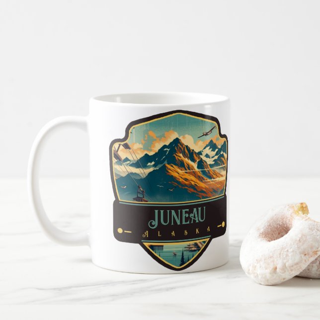 Juneau, Alaska | Vintage Kaffemugg (Med munk)