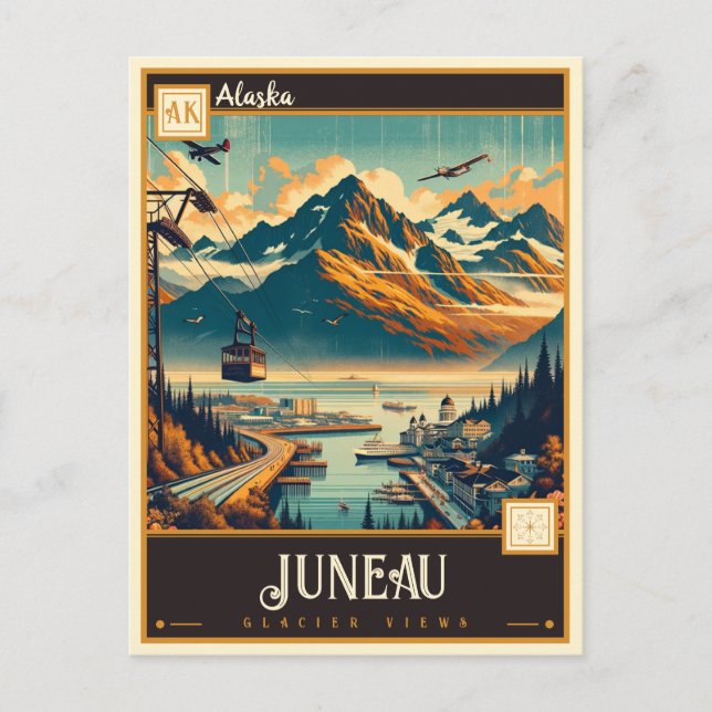 Juneau, Alaska | VINTAGE Vykort (Framsida)