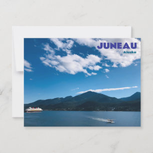 Juneau Alaska vycard med Cruise Flyt Flygplan Vykort