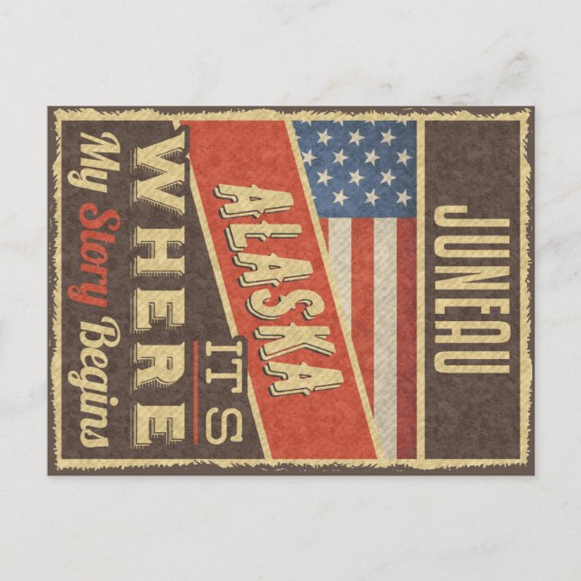 Juneau Alaska Vykort (Framsida)