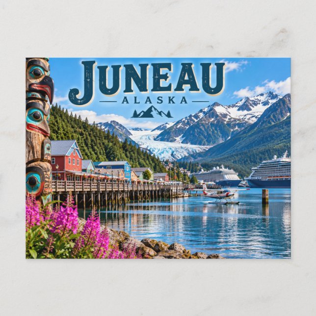 Juneau Alaska Vykort (Framsida)