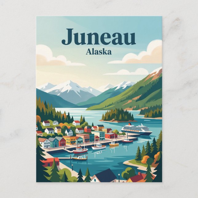 Juneau Alaska Vykort (Framsida)