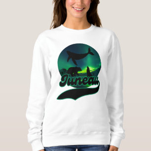 Juneau Alaska Whale Varg Bear Aurora Northern Ak T Shirt