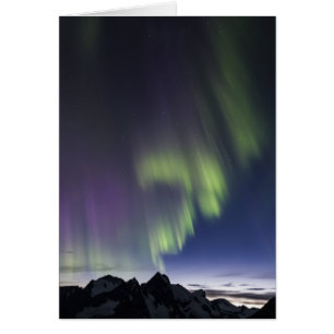 Juneau Icefield nordligt ljus (tom insida) Hälsningskort