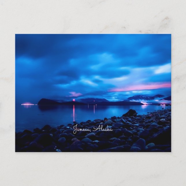 Juneau sunset vykort (Framsida)
