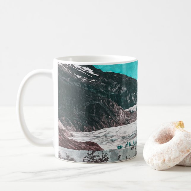 JUNEAU - TONGASS - MENDENHALL GLACIER - ALASKA US KAFFEMUGG (Med munk)