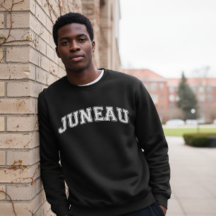 JUNEAU Universitetsstilsvärmare Amerika College Lång Ärmad Tröja