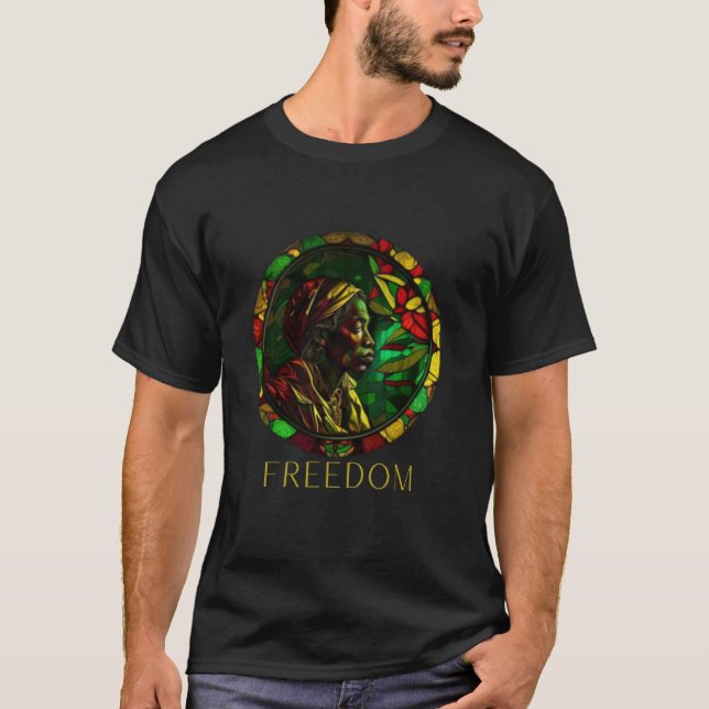 Junelfte, afrikansk historia, african america t shirt (Framsida)