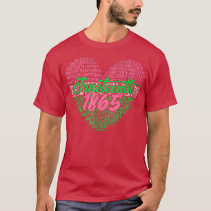 Junelfte även känt kärlek hjärta t shirt