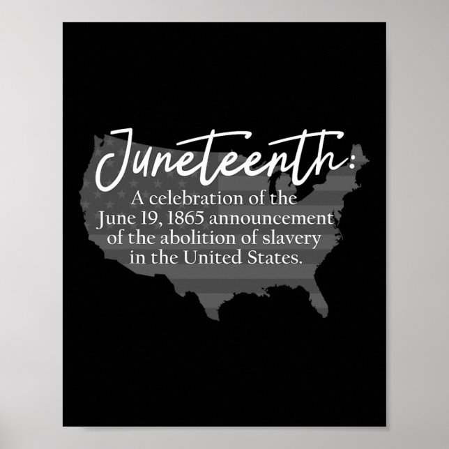 Junelfte definitionen USA:s amerikanska Flagga Kar Poster (Framsidan)
