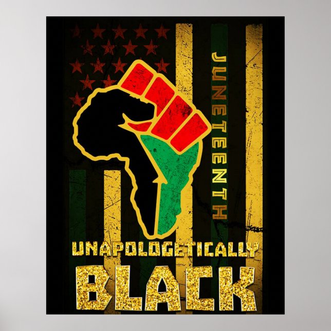 Junelfte opologetiskt svart afrikanskt amerikan poster (Framsidan)