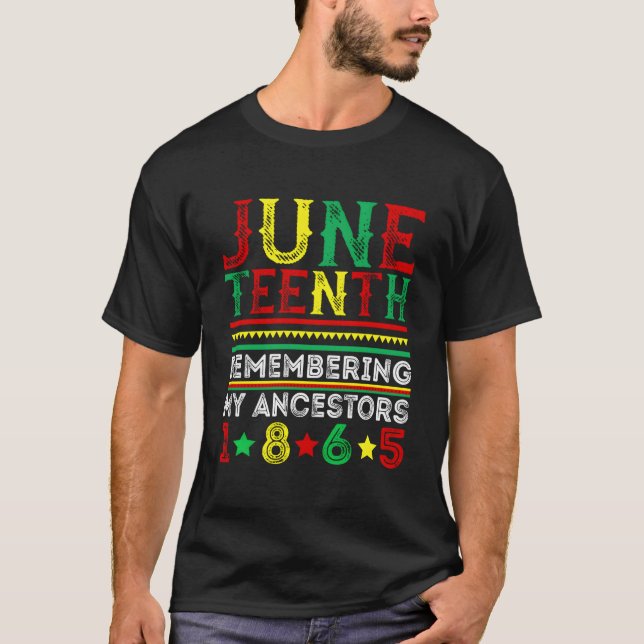 Junenth 1865 Minner mina förfäder Junenth T Shirt (Framsida)