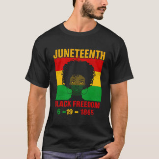 Junenth Celebrations Through Glasses Of Bold Black T Shirt