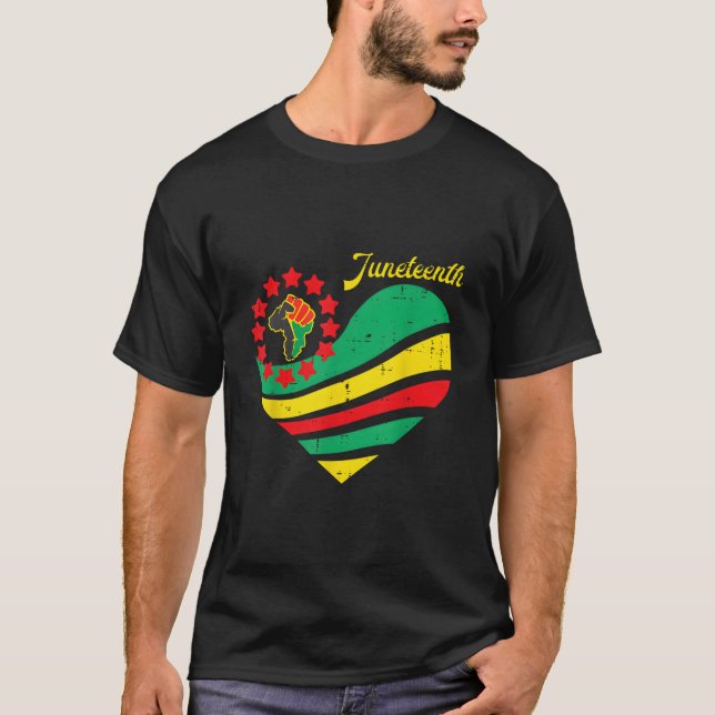 Junenth He Africa Fist 19:e juni 1865 T Shirt (Framsida)