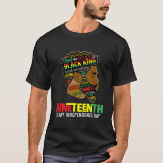 Junenth Is My Independence Day Black King Father'S T Shirt