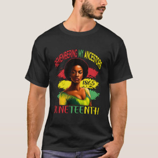 Junenth Remembering My Ancestors Black T Shirt