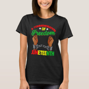 Juneteent Break the Chains Black African American T Shirt
