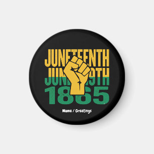 Juneteenth 1865 19:e juni Svart Frihet Grafisk De Magnet