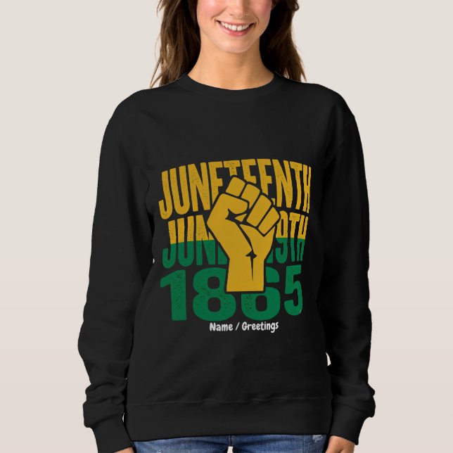 Juneteenth 1865 19:e juni Svart Frihet Grafisk De T Shirt (Framsida)