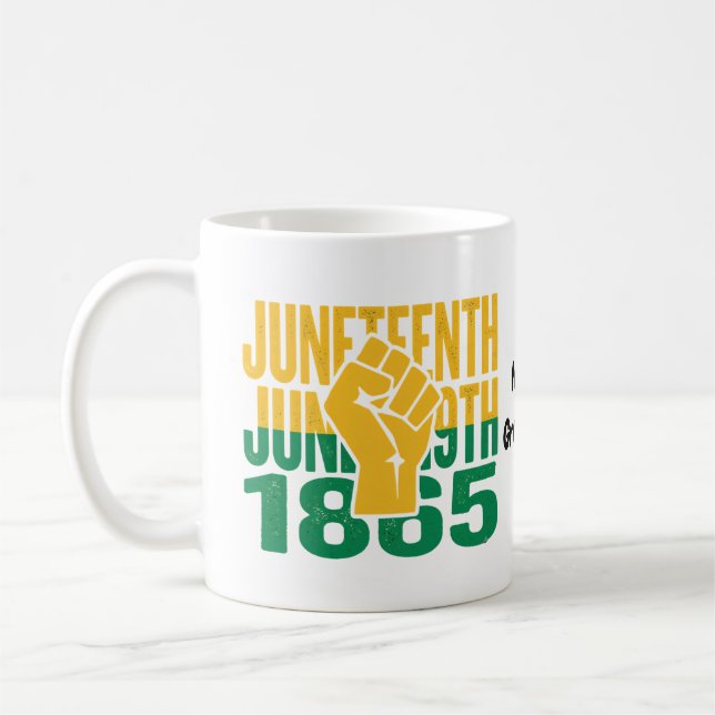 Juneteenth 1865 19 juni Svart Frihet Grafisk De Kaffemugg (Vänster)