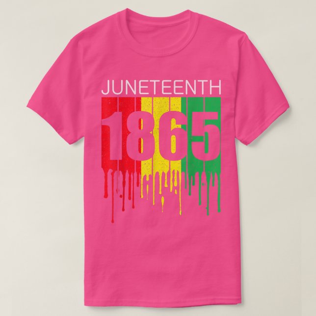 Juneteenth 1865 African Flag Black Power Black Fre T Shirt (Design framsida)