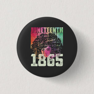 Juneteenth 1865 Afroamerikansk Svart Frihet Knapp