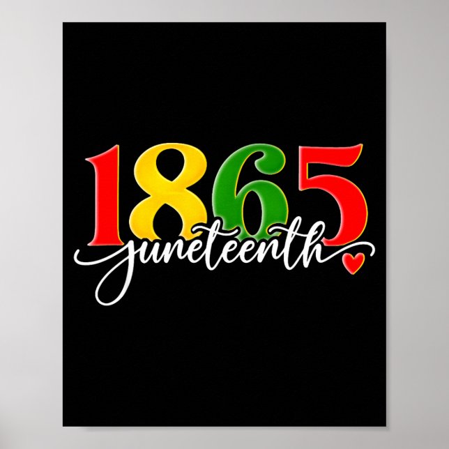 Juneteenth 1865 afroamerikansk svart historia män poster (Framsidan)