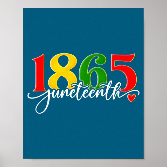 Juneteenth 1865 afroamerikansk svart historia män poster (Framsidan)
