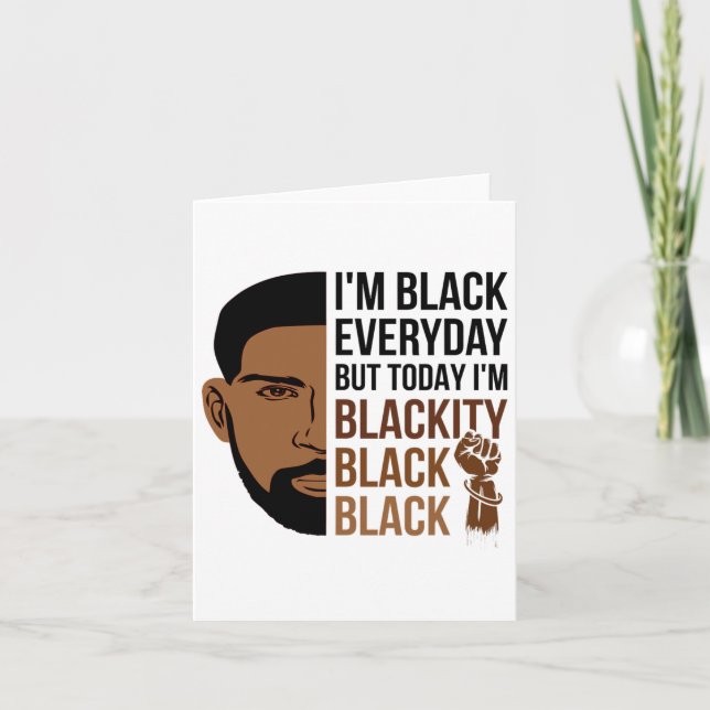 Juneteenth 1865 Blackity Black Historia Afroamerik Kort (Framsida)