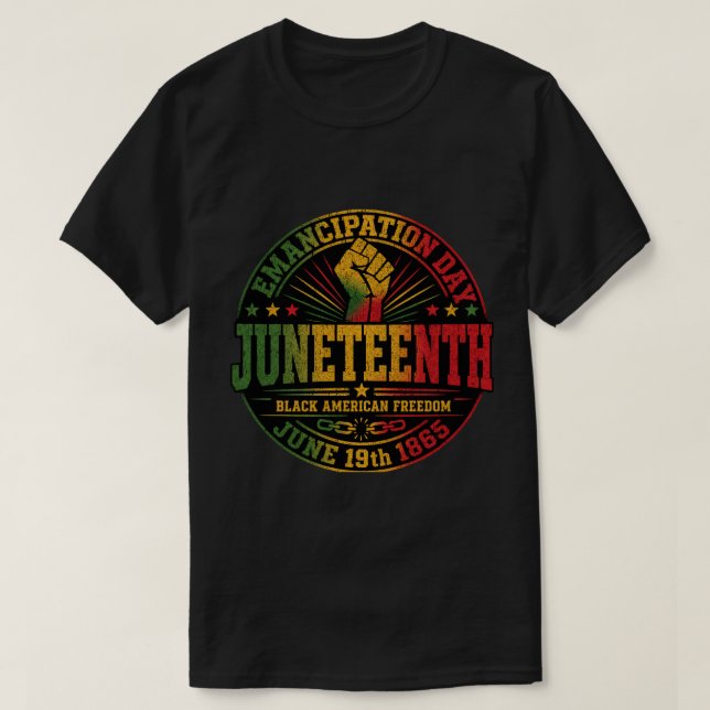 Juneteenth 1865 Emancipationsdagen T Shirt (Design framsida)