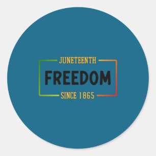 Juneteenth 1865 firar svart frihet  runt klistermärke