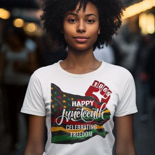 JUNETEENTH 1865 Flagga för frihetsberövande T Shirt