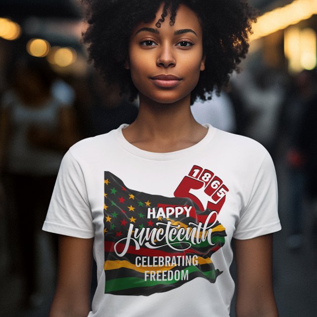 JUNETEENTH 1865 Flagga som firar frihet T Shirt (Choose from a stylish selection of Juneteenth apparel and gifts to celebrate Juneteenth.)