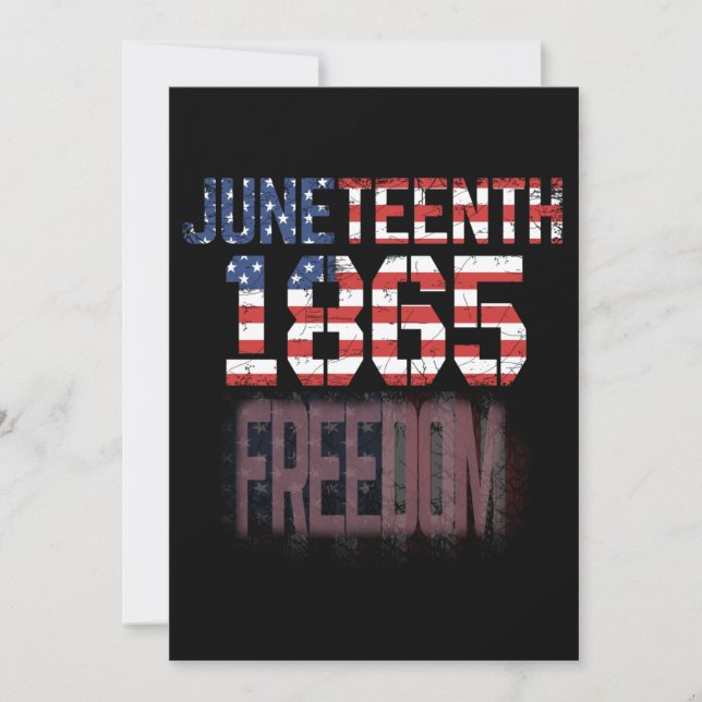 juneteenth 1865 frihet inbjudningar (Framsida)