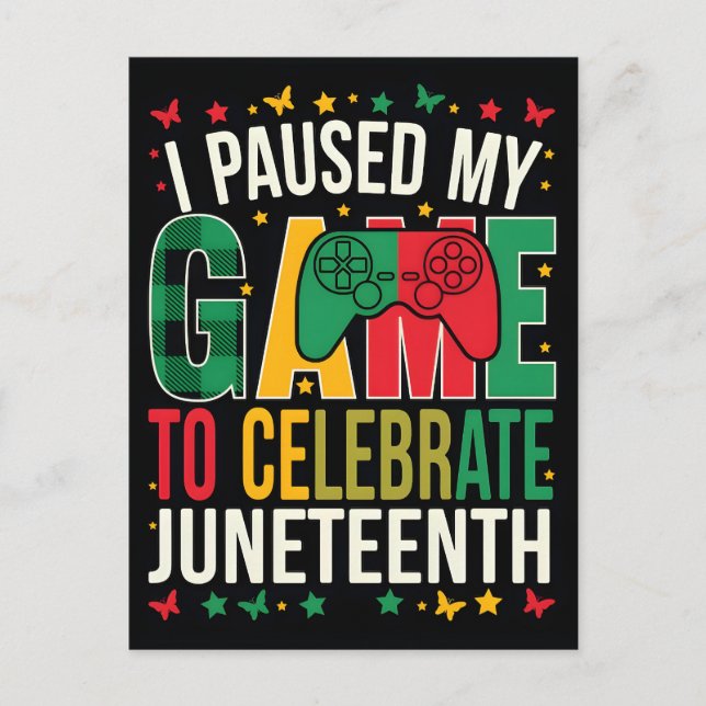 Juneteenth 1865 Frihetsdag Svart Historia Helg Vykort (Framsida)
